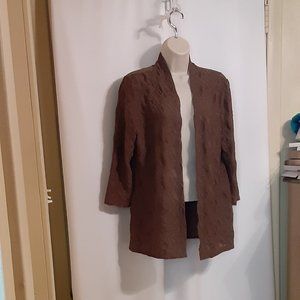 Easywear by Chicos Soft Brown Lightweight Jacket Size 1, Medium